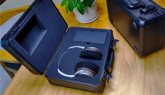 定制各款蓝牙无线有线耳机手提式包装箱出口高端铝箱